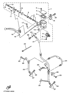 TDM850 Главный тормозной цилиндр