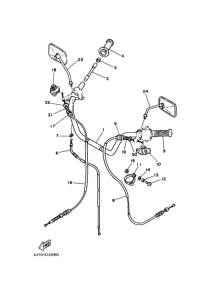 SR250 ｽﾃｱﾘﾝｸﾞﾊﾝﾄﾞﾙ. ｹｰﾌﾞﾙ