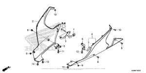 VFR800F Нижний обтекатель