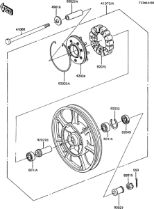 Z750 Задняя ступица колеса