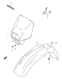 DR-Z400 Переднее крыло
