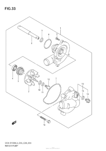 GSX-R1000Z Водяной насос