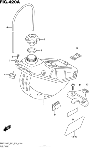 RM-Z250 Топливный бак