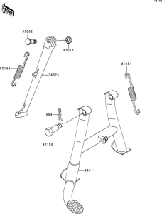 BJ250 Подножка