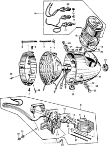 CB160 Cb160 headlight + taillight