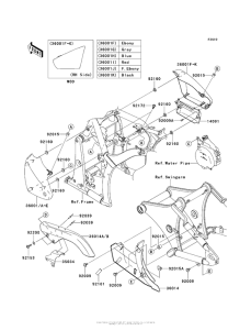 VN900 Боковые обтекатели