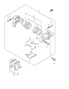 GSF1200S Задний суппорт