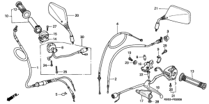 NSR125R Handle lever / switch / cable