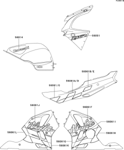 ZX600 Decals(silver)(zx600-f3)