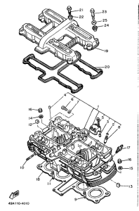 XJ600H (53KW) Головка цилиндров