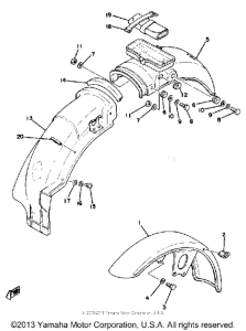 XS400_2F - 1979 Front fender - rear fender