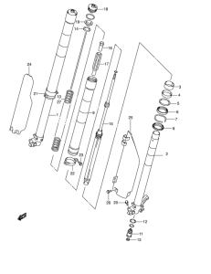 RM250 Передняя вилка