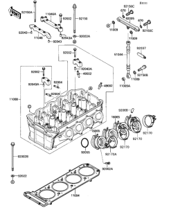 ZX1100 Головка цилиндров