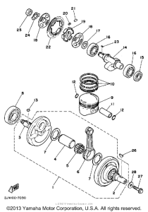 BW350U Коленчатый вал и Поршень