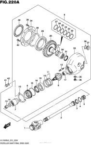 VL1500B Propeller Shaft / final Drive Gear