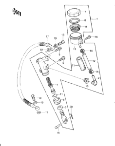 KZ1000 Задний тормозной цилиндр