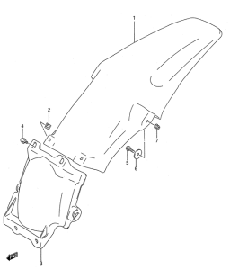 RM250 Заднее крыло
