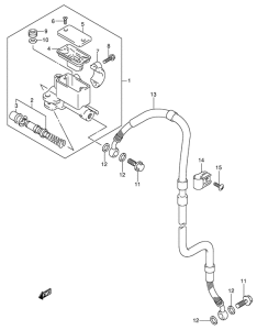 DR-Z400 Передний тормозной цилиндр