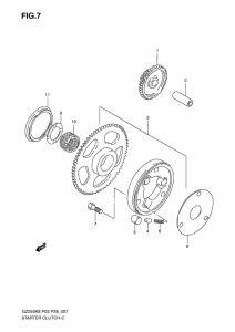 GZ250 Муфта стартера