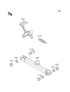 ZR400 Педаль тормоза