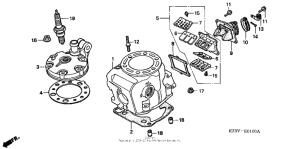CR250R Головка цилиндров