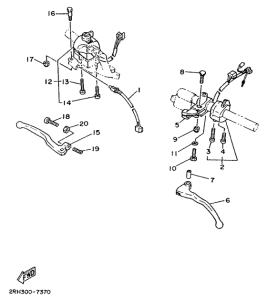 TZR125 Handle switch. lever