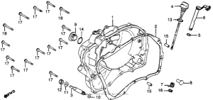 CB400 Крышка картера правая