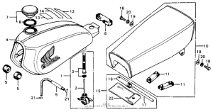 XR75 Fuel tank + seat