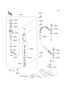 KX500 Задний тормозной цилиндр