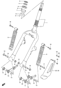 AG100 Вилка передней оси