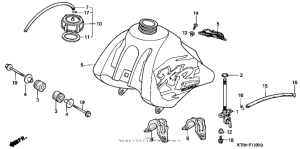 XR200R Топливный бак