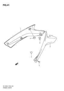 DL1000 Обтекатель задний