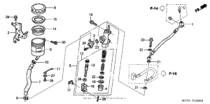 ST1300 Rear brake master cylinder (st1300)