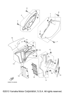 YZ125D2 Боковые обтекатели