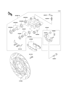 EX250 Передний тормоз