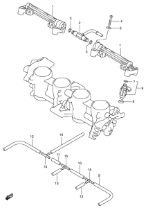 GSX-R600U2 Throttle body hose / joint