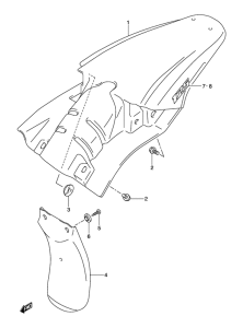 DR-Z125 Заднее крыло