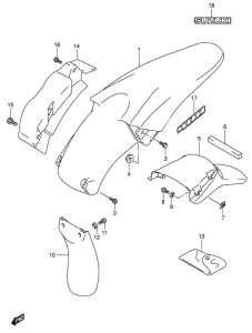 DR-Z400 Заднее крыло