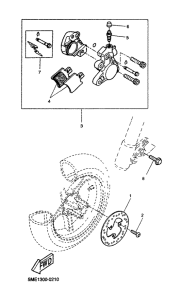 YQ100 Передний тормоз
