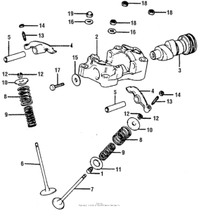 XR75 Распределительный вал и клапана