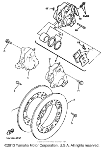 FJ1100N Front brake-caliper