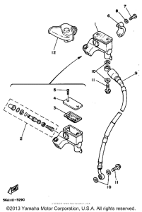 YZ490S Главный тормозной цилиндр