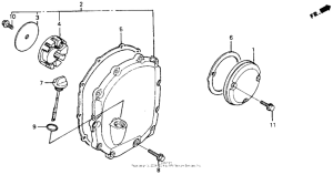 CB1000F Крышка картера правая