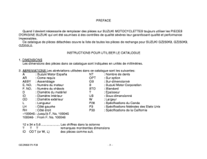 GZ250 Catalog preface