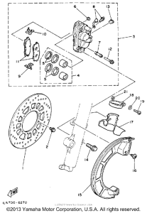 TT350S Front brake - caliper