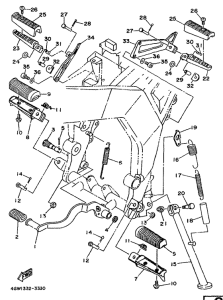 TDR125 Stand. footrest