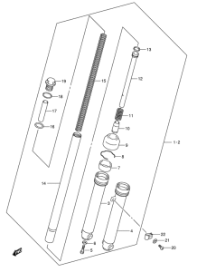 JR80 Передняя вилка