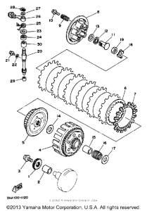 YZ125B Сцепление