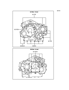 VN1500 Болты крепления картера