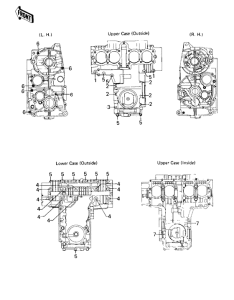 KZ550 Crankcase bolt & stud pattern